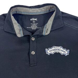 Kuhl Sierra Nevada Polo Shirt Mens Small Black Organic Cotton Logo Casual Top